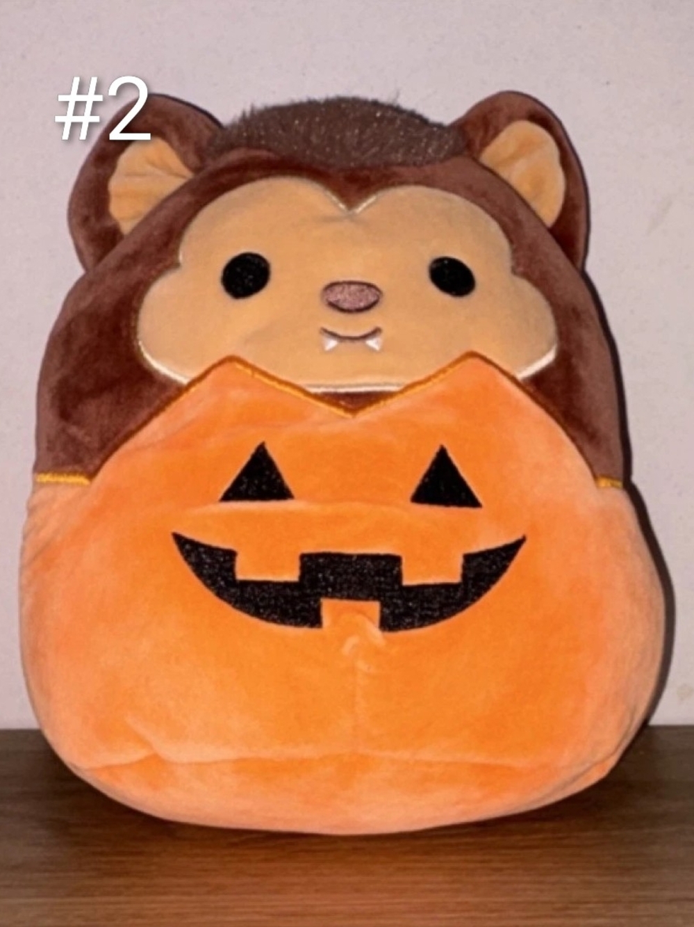 Plush Halloween Jack-o'-Lantern Hedgehog
